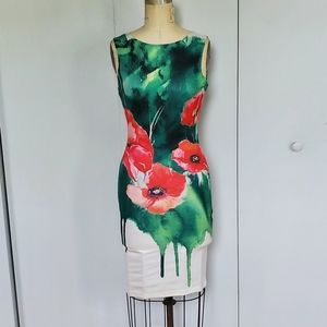 Artsy Bodycon Dress w/ Low Back